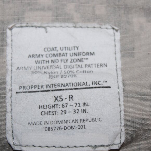 Propper Army Combat Uniform Jacket Gray Camo XS-R - Picture 4 of 5